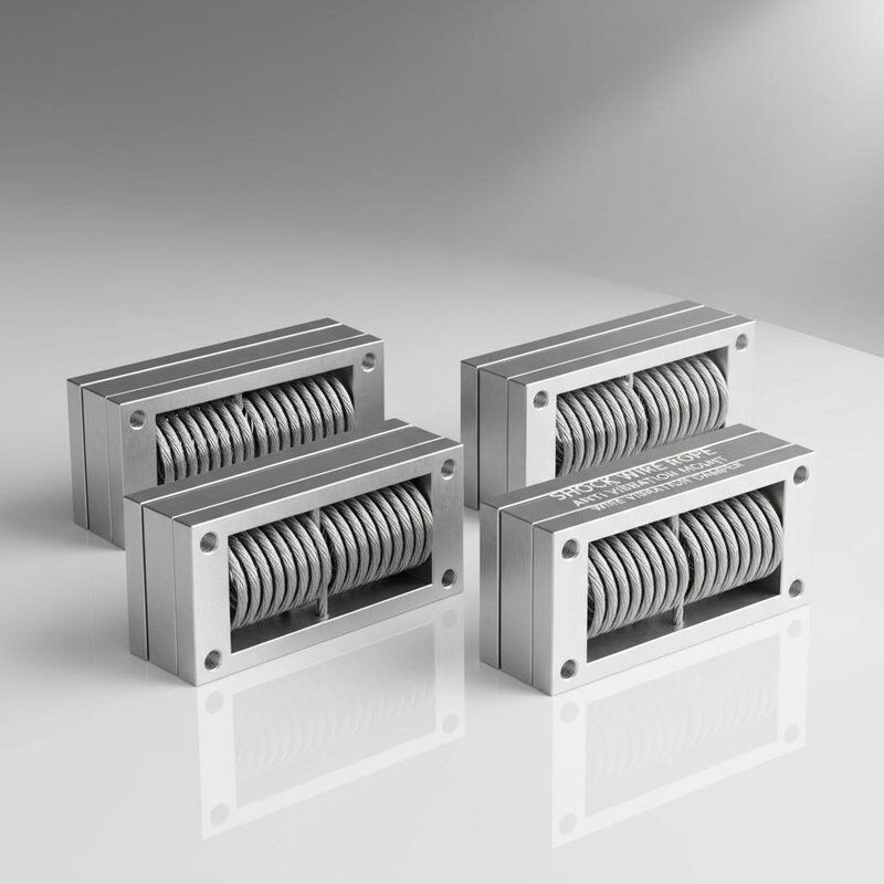 عازل حبل الأسلاك من الفولاذ المقاوم للصدأ مع 370 كجم الحمل الساكن الأقصى للصدمات البحرية والاهتزاز